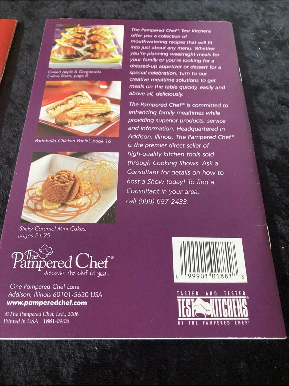 The Pampered Chef Recipe Book Set - Brown, White, Red Accents